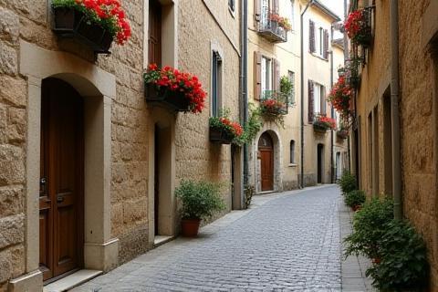 Image d'une charmante rue de village français